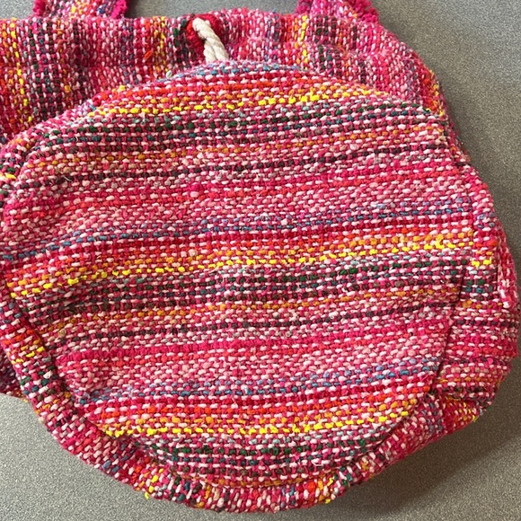 Handmade, Up-Cycled Mexican Poncho Tote - Picture 6 of 8